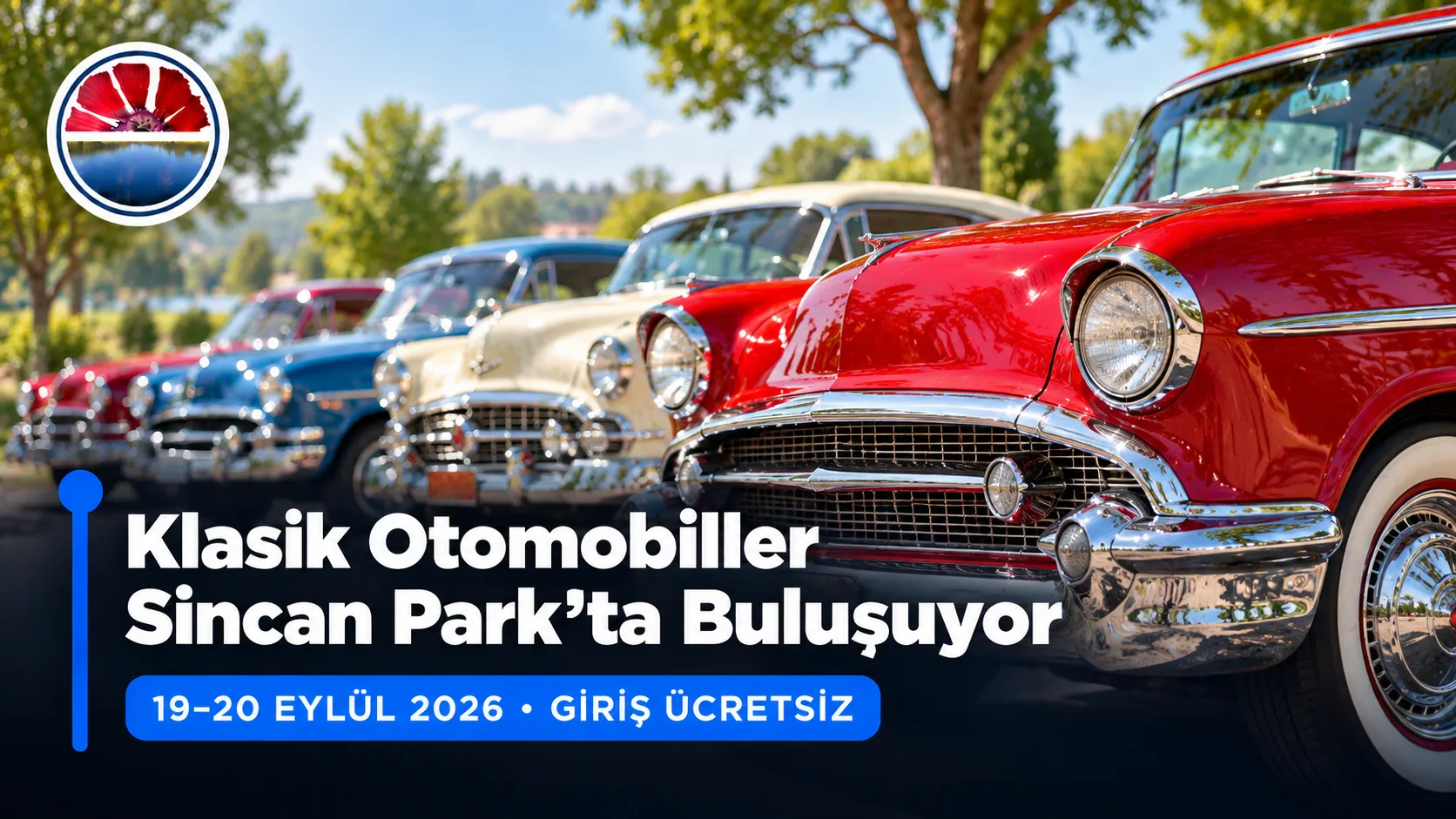 19–20 Eylül 2026’da Sincan Park’ta düzenlenecek klasik otomobil etkinliği için temsili görsel.