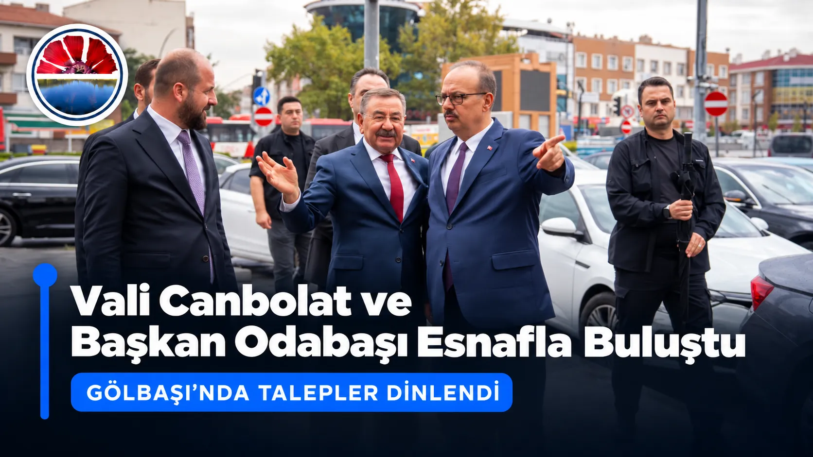 Gölbaşı Belediye Başkanı Yakup Odabaşı, Ankara Valisi Yakup Canbolat ile birlikte ilçedeki esnafı ziyaret etti.